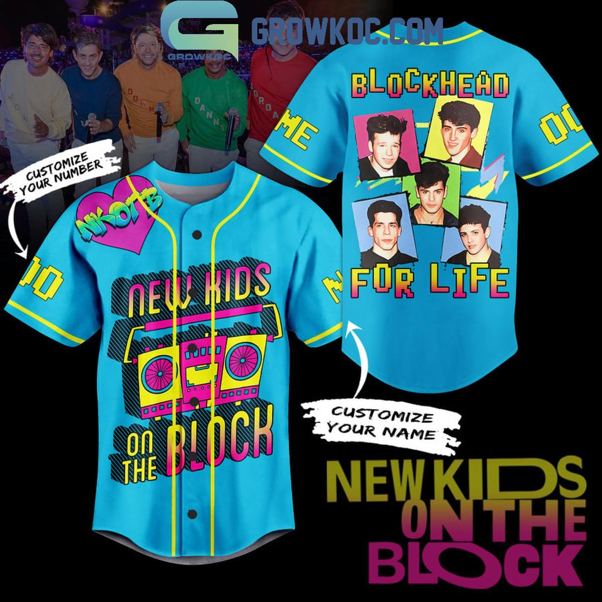 NKOTB Blockhead For Life Personalized Baseball Jersey