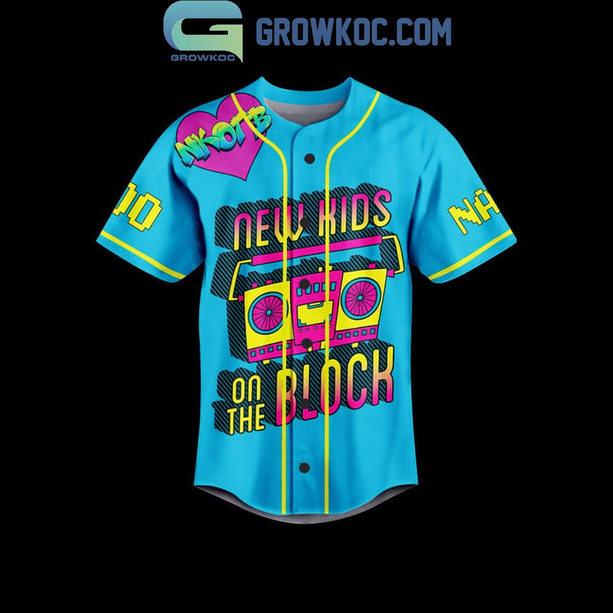 NKOTB Blockhead For Life Personalized Baseball Jersey