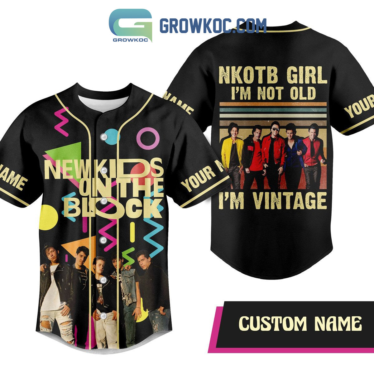 NKOTB Girl I’m Not Old I’m Vintage Personalized Baseball Jersey