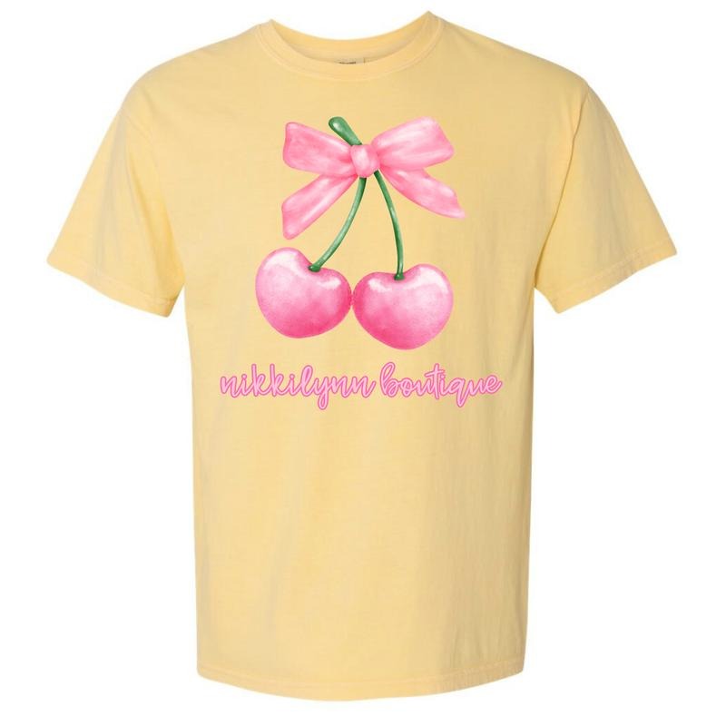 NLB Merch - Cherry Coquette Comfort Colors T-Shirt Hoodie, Sweatshirt | WearSparks.com