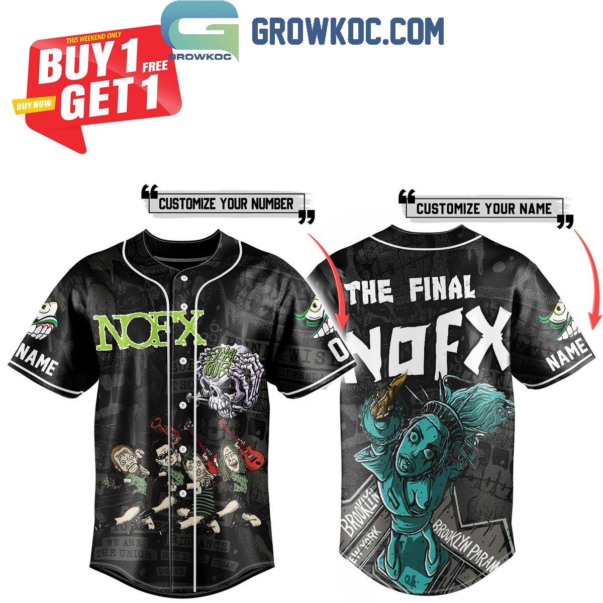 NOFX The Final Brooklyn Personalized Baseball Jersey