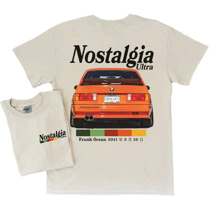 NOSTALGIA ULTRA v2 Front & Back Design Short Sleeve Shirt Classic Menswear Top Embroidered Hoodie Sweatshirt | WearSparks.com