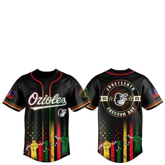 Baltimore Orioles Juneteenth Day 2025 Baseball Jersey Hat - Grishko.com T-Shirts, Hoodie, Sweatshirt (Image 1)
