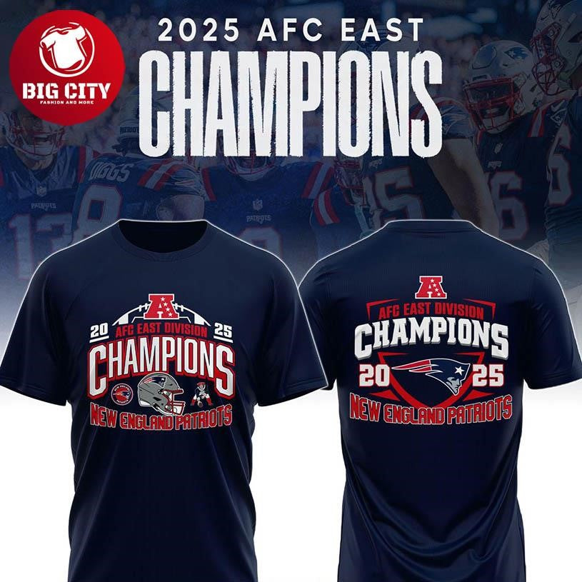 NY Patriots AFC East Champions 2025 We Are Patriots Two Sided Shirt