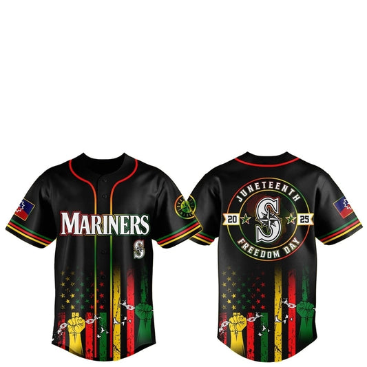 Seattle Mariners Juneteenth Day 2025 Baseball Jersey Hat - Grishko.com T-Shirts, Hoodie, Sweatshirt (Image 1)