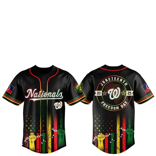 Washington Nationals Juneteenth Day 2025 Baseball Jersey Hat - Grishko.com T-Shirts, Hoodie, Sweatshirt (Image 1)