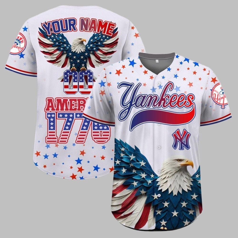 NY Yankees Independence Day Baseball Jersey 2025 - Grishko.com T-Shirts, Hoodie, Sweatshirt | WearSparks.com (Image 1)