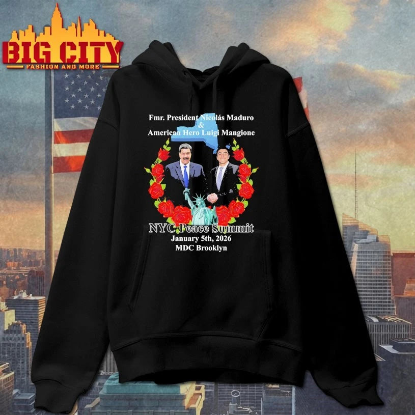 NYC Peace Summit Fmr. President Nicolás Maduro &amp; American Hero Luigi Mangione shirt