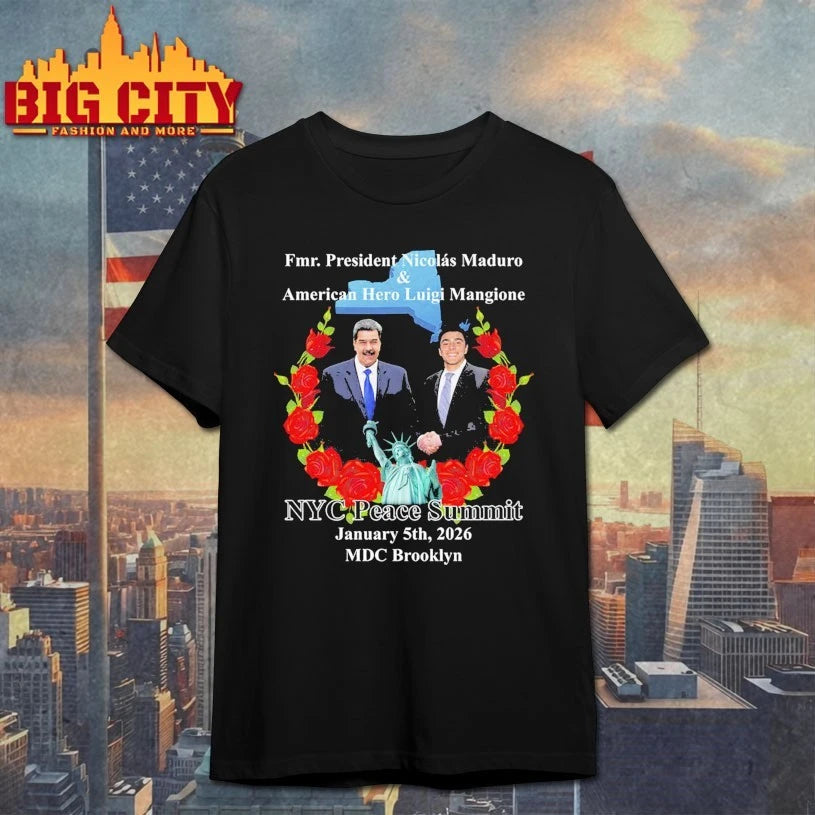 NYC Peace Summit Fmr. President Nicolás Maduro &amp; American Hero Luigi Mangione shirt