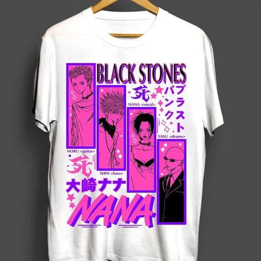 Nana Osaki T-Shirt Black Stones Girl Kawaii Manga Anime Graphic Shirt All Size Hoodie, Sweatshirt | WearSparks.com