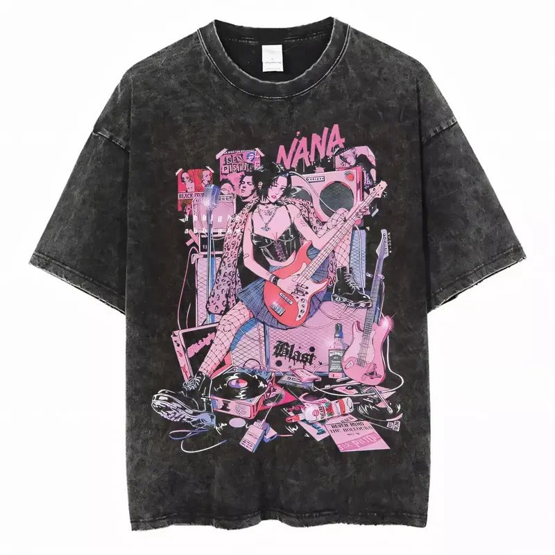 Nana T-shirt from Nana Anime - Unisex Retro Tee Black Stones Shirt Hoodie, Sweatshirt | WearSparks.com