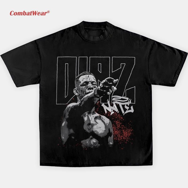 Nate Diaz Shirt, Vintage UFC 90s Graphic MMA Tee, Boxing T-shirt, UFC MMA Shirt, Gym Wear, Gift for Fighters, Sports...