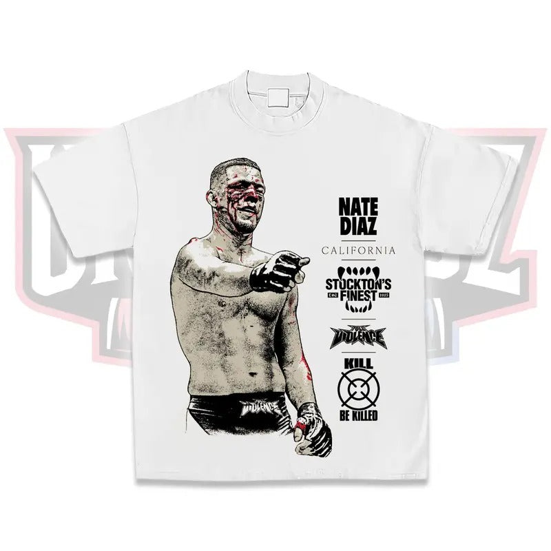 Nate Diaz Tee, Boxing T-shirt, Boxer Tee, Sports Shirt, UFC Shirt, MMA Shirt, Gift for Him Gift For Her Hoodie Sweatshirt...