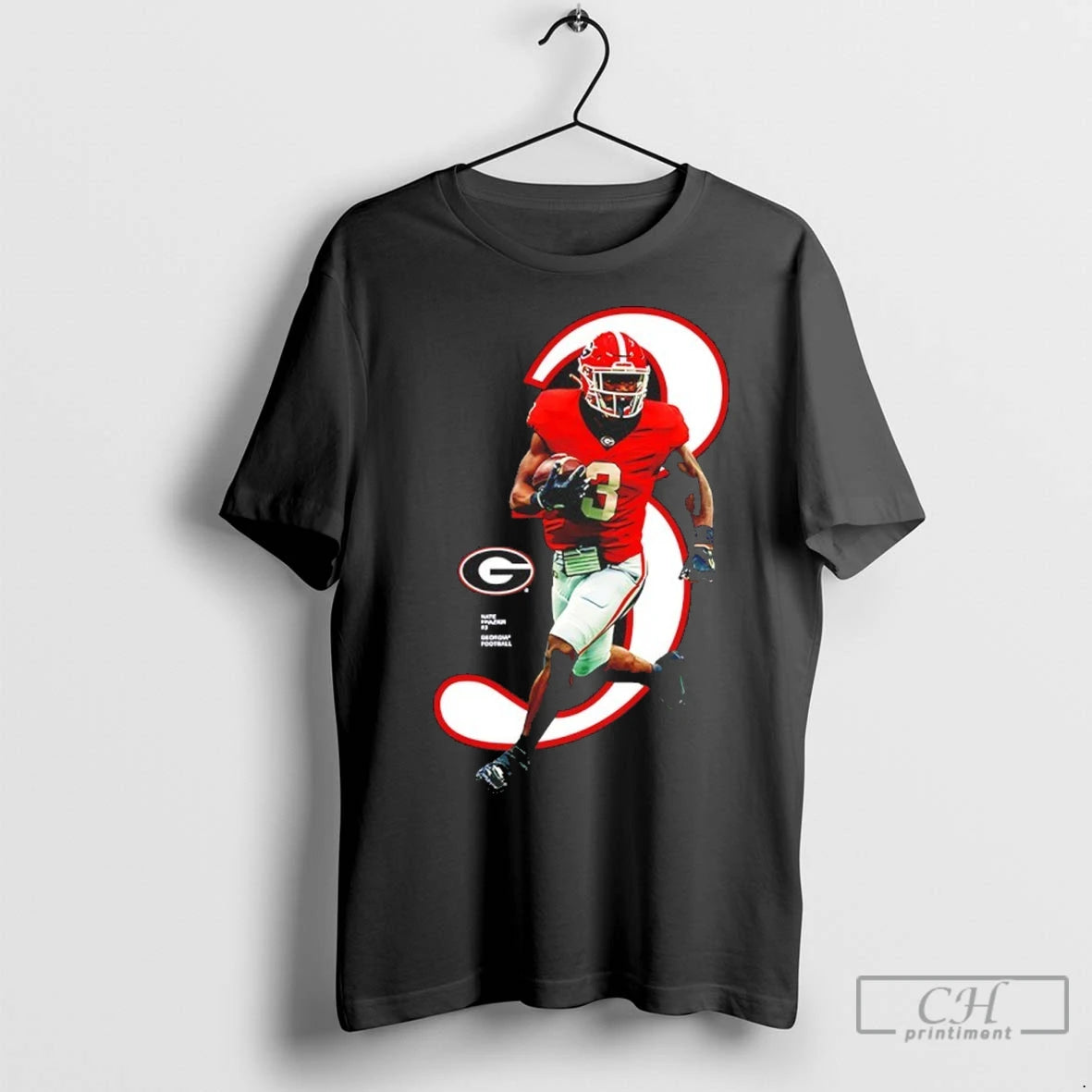 Nate Frazier 3 Georgia Bulldogs Ncaa Player T Shirts