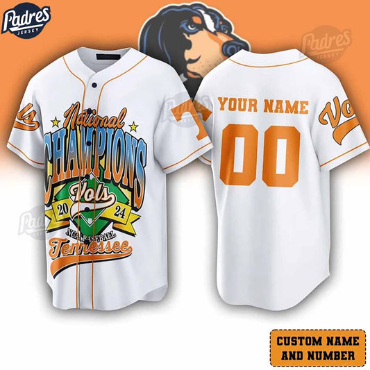 National Championships Tennessee Volunteers NCAA Custom Baseball Jersey - Padres Jersey Oasis: Elevate Your... (Image 1)