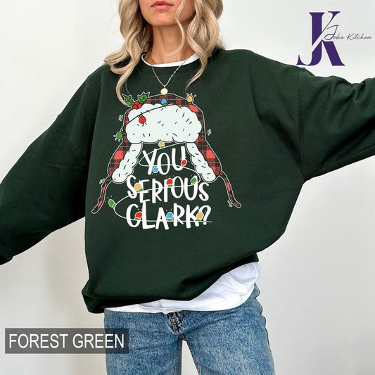 National Lampoons Christmas Vacation Shirt, You Serious Clark Christmas Sweatshirt, Christmas Movie, Griswolds Family...