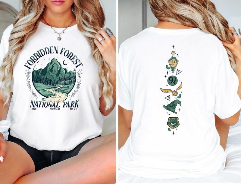 National Park Shirt, Forbidden Forest Shirt, Wizard School Shirt, Wizard Sweatshirt, National Park Lover Gift, Mountain...