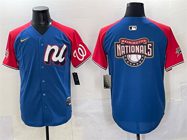 National League Washington Nationals Team Big Logo Blue Red Alternate 2025