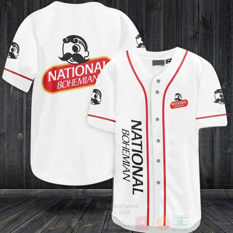 FASHION National Bohemian Baseball Jerseys Botton Shirt