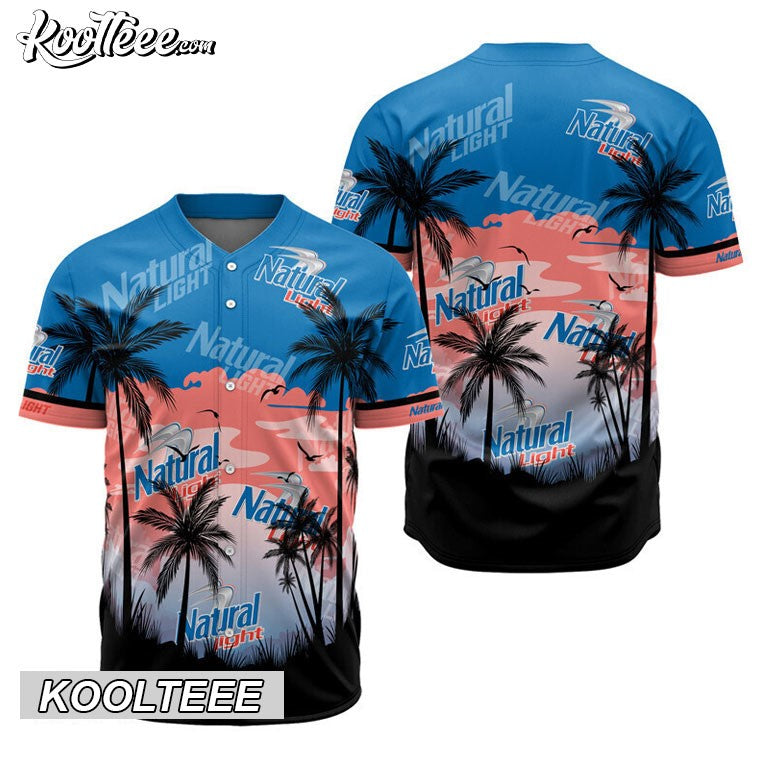 Natural Light Coconut Trees Baseball Jersey