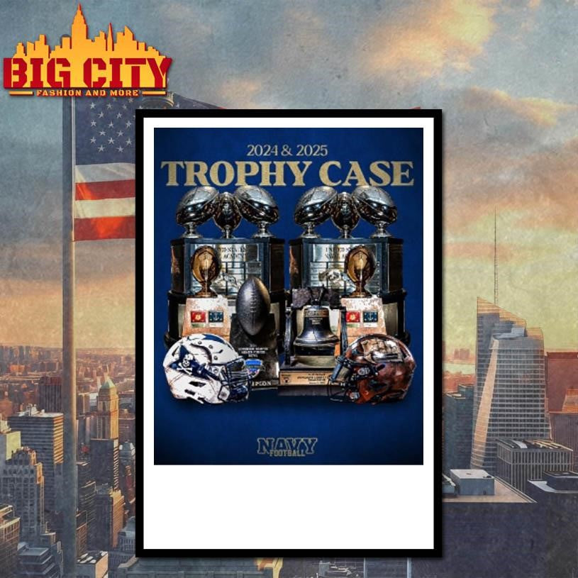 Navy Midshipmen Football 2024 2025 Trophy Case Shirt