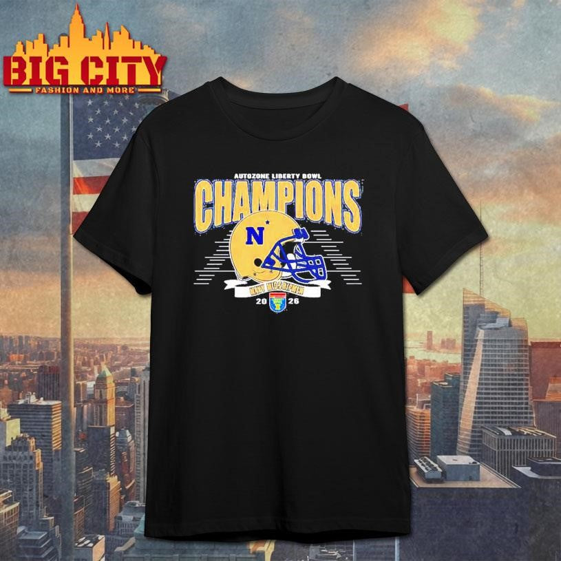 Navy Midshipmen Football 2026 AutoZone Liberty Bowl Classic Champions Shirt