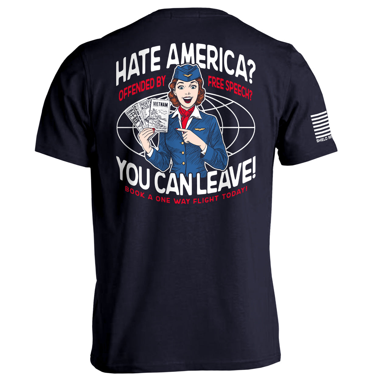 Hate America Offended By Free Speech You can Leave T-Shirts, Hoodie, Sweatshirt | WearSparks.com (Image 3)
