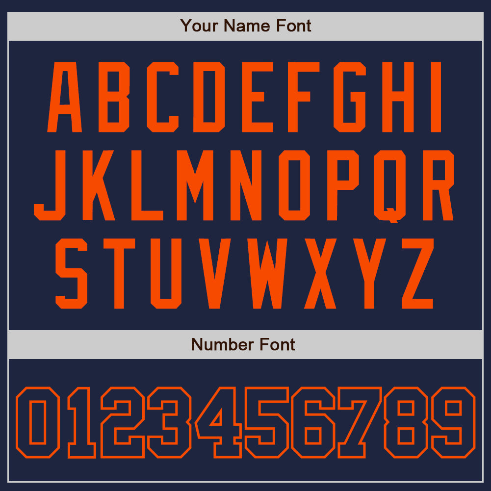 Custom Navy Navy-Orange Authentic Baseball Jersey