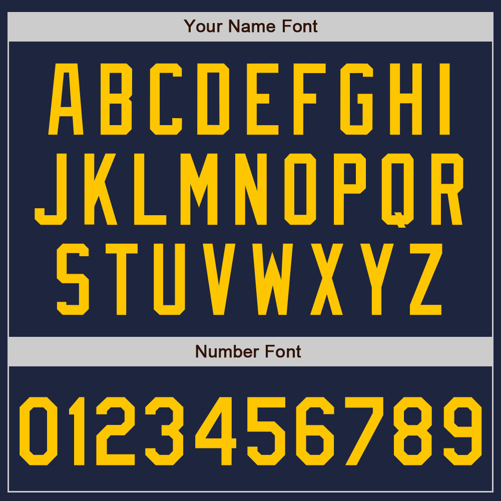 Custom Navy Yellow Authentic Baseball Jersey