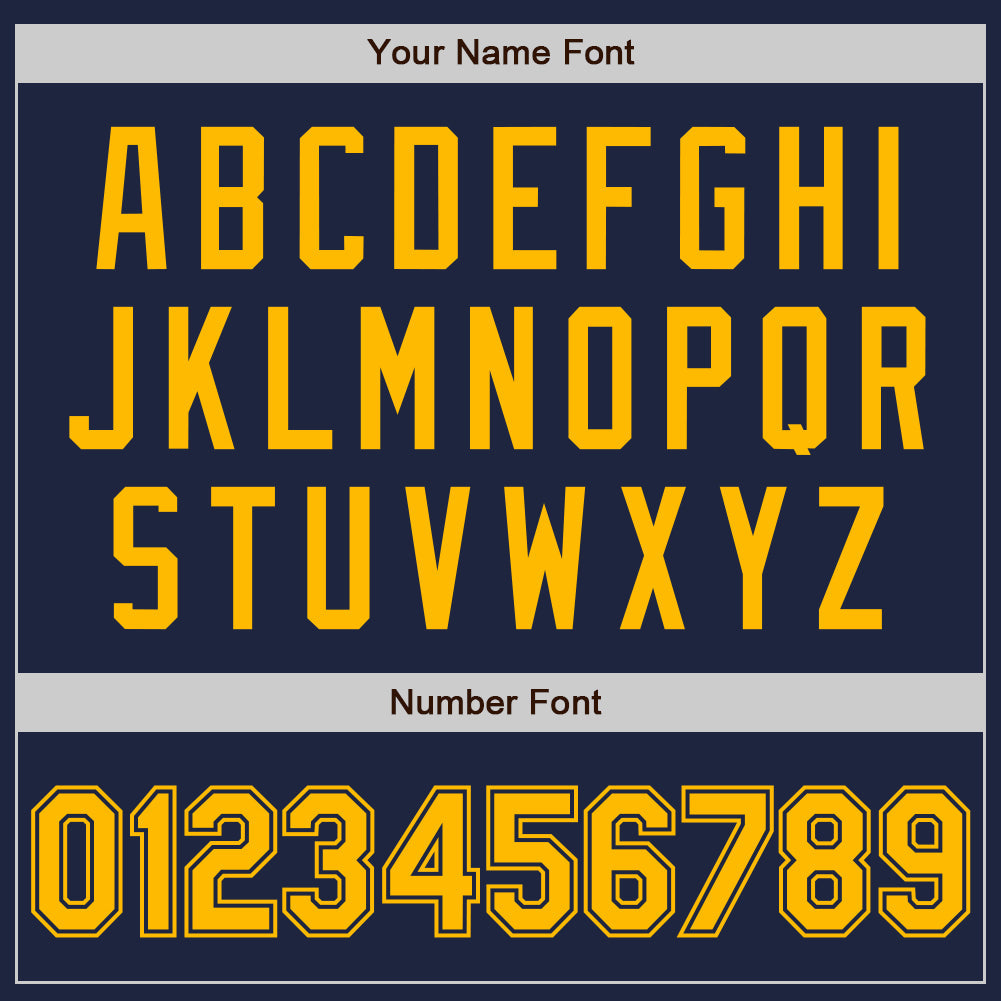 Custom Navy Gold Authentic Baseball Jersey