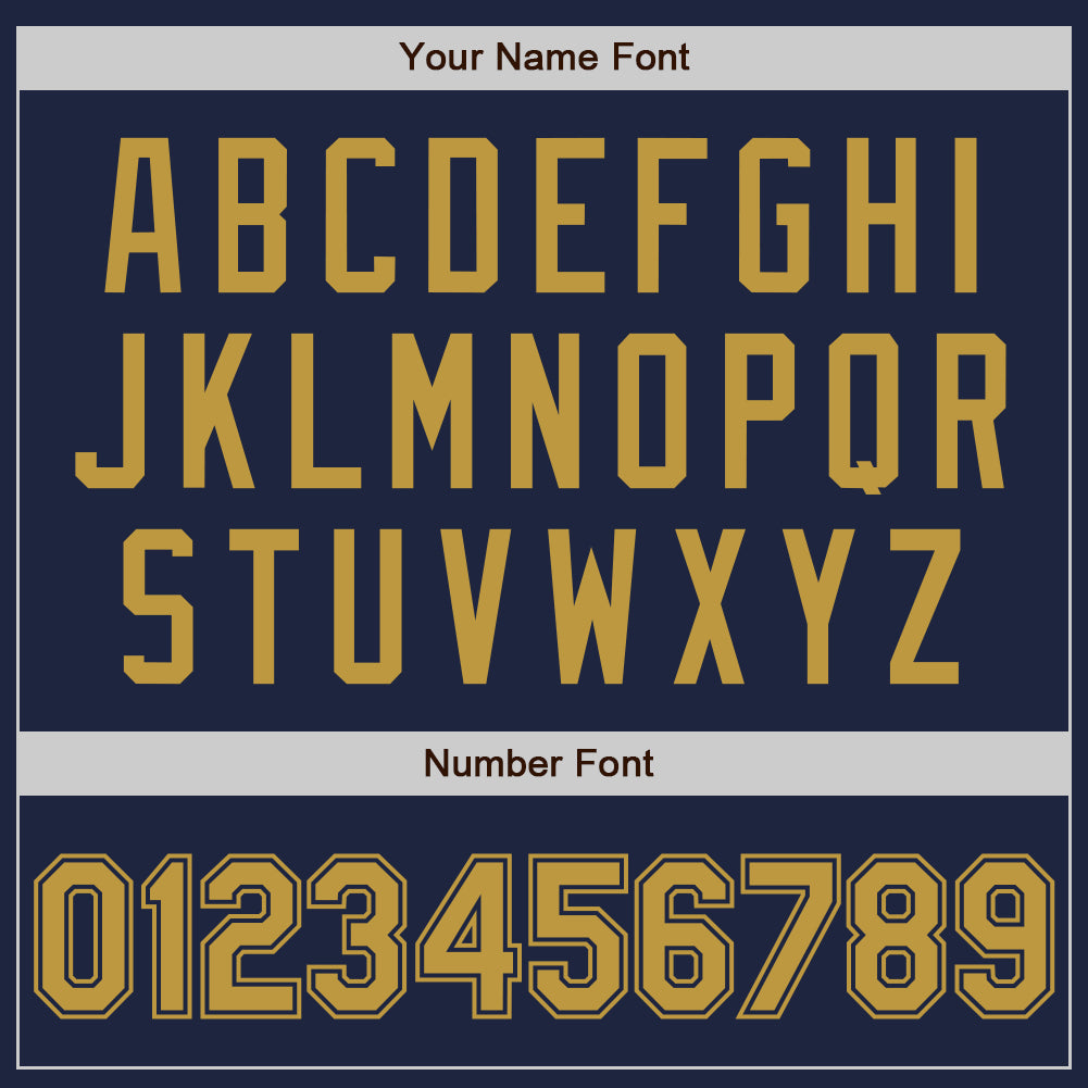Custom Navy Old Gold Authentic Baseball Jersey