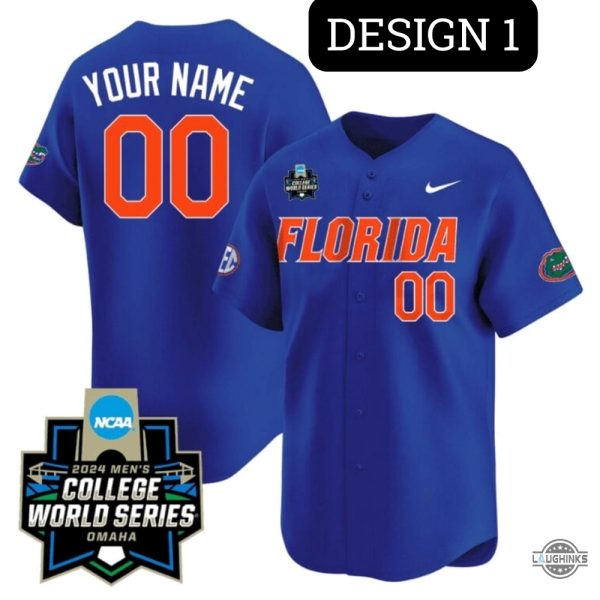 Ncaa Personalized Florida Gators Baseball Jersey Shirt 2024 White Blue And Orange Version NEW