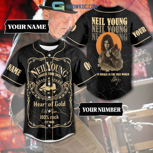 Neil Young Coastal Tour 2023 Keep On Rockin In The Free World Personalized Baseball Jersey