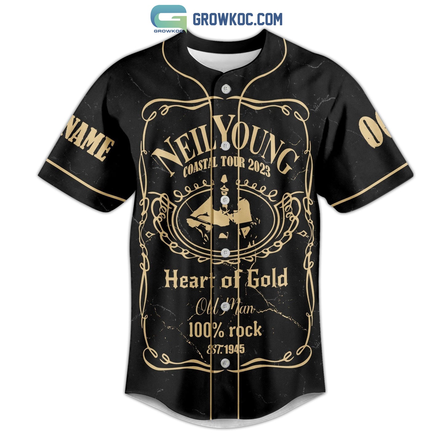 Neil Young Coastal Tour 2023 Keep On Rockin In The Free World Personalized Baseball Jersey