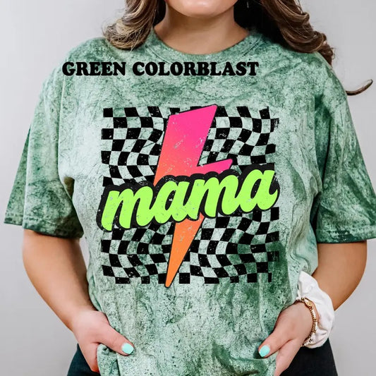 Neon Bolt Mama Shirt ~ Unisex Apparel Relaxed Fit Printed In The USA Clothing Womenswear Casual Comfort Cotton Top...