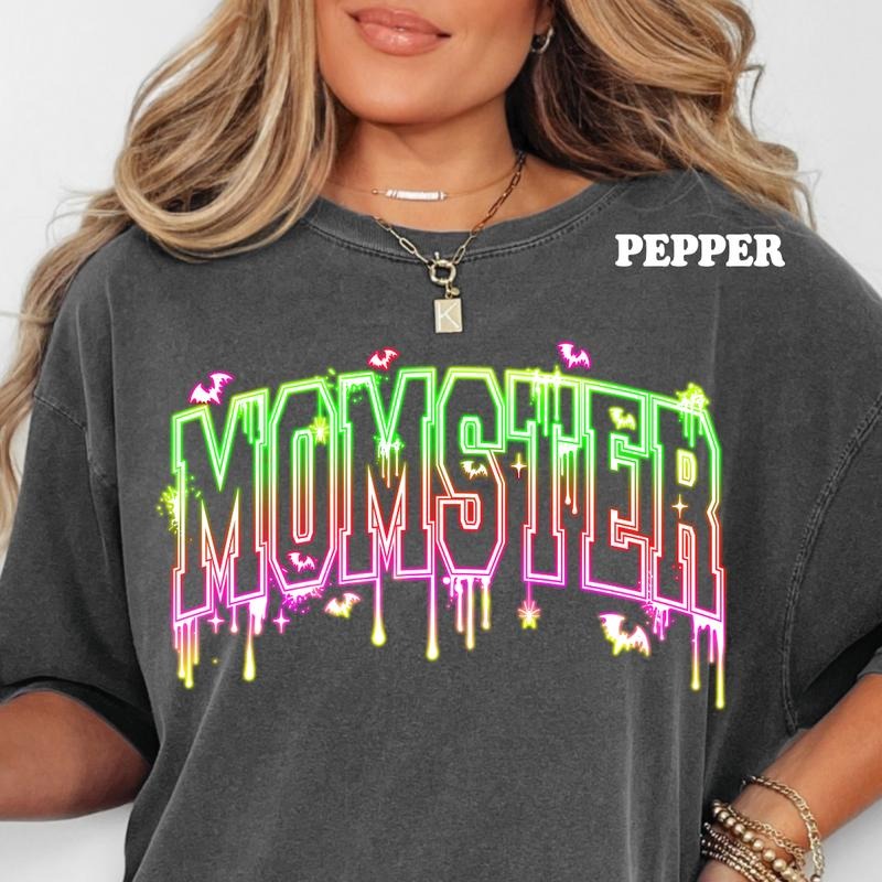 Neon Momster Shirt ~ Unisex Apparel Relaxed Fit Printed In The USA Clothing Womenswear Casual Comfort Cotton Top Athletic...