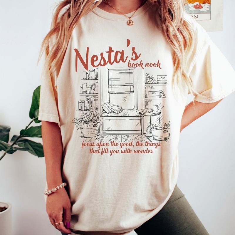Nesta Archeron Shirt Acotar Shirt SJM Merch Velaris Shirt Bookish Crewneck Cassian And Nesta Acotar Merch Bookish Merch...