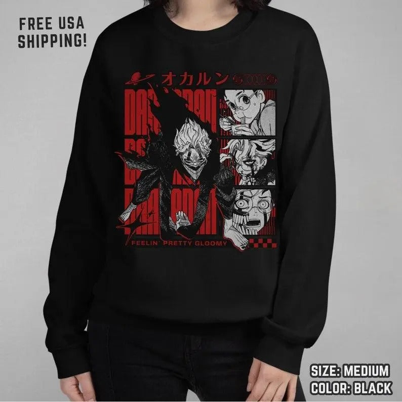 New Anime Sweatshirt Okarun Sweatshirt Gildan Fleece Lined Heavy Cotton Unisex Sweatshirt Classic Menswear T-Shirts, Hoodie