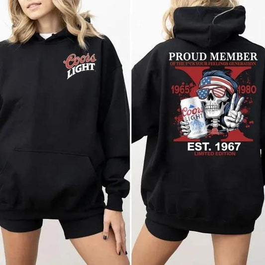 New Customize Gen X T-shirt, Limited Edition With Beer, Raised On Hose Water Hoodie, Inspired Funny Saying Sarcasm Quotes...