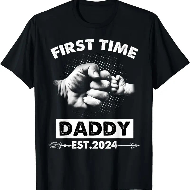New Dad Est 2024 Fathers Day Men Women T-Shirt Hoodie, Sweatshirt | WearSparks.com