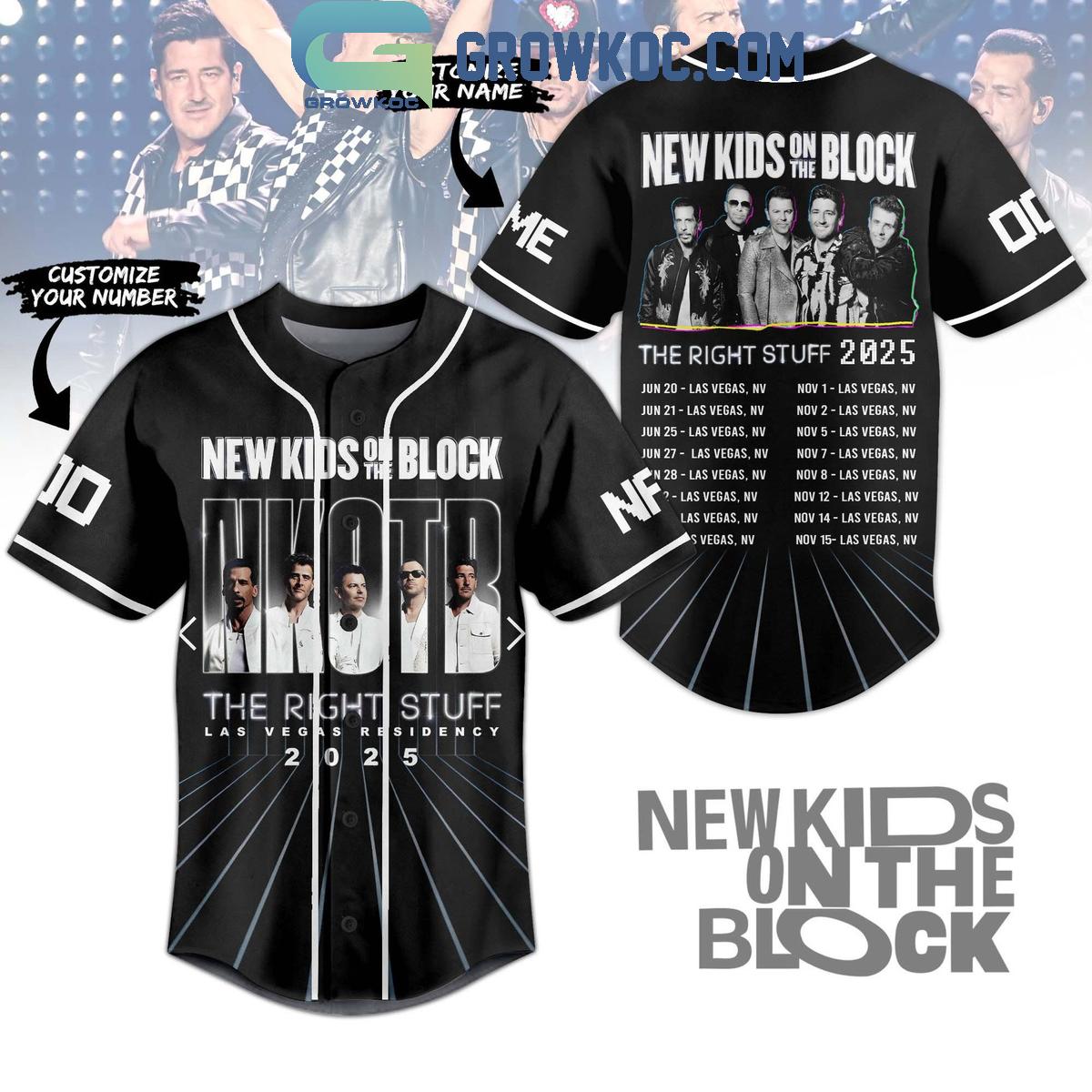 New Kids On The Block The Right Stuff 2025 Personalized Baseball Jersey
