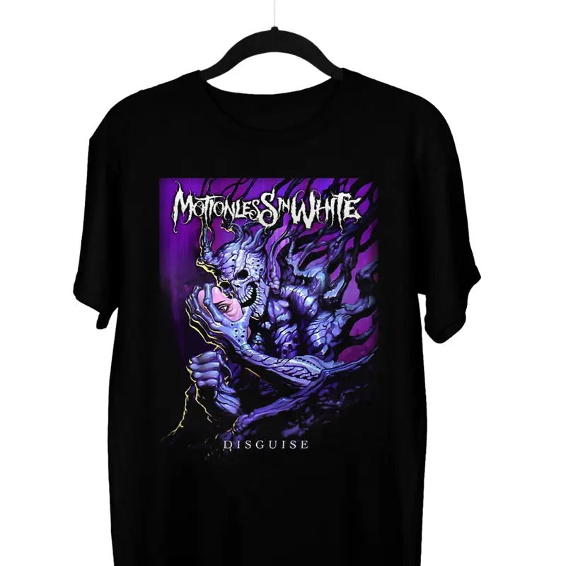 New Motionless in White Short Sleeve Black Cotton S-3Xl T-shirt Hoodie, Sweatshirt | WearSparks.com
