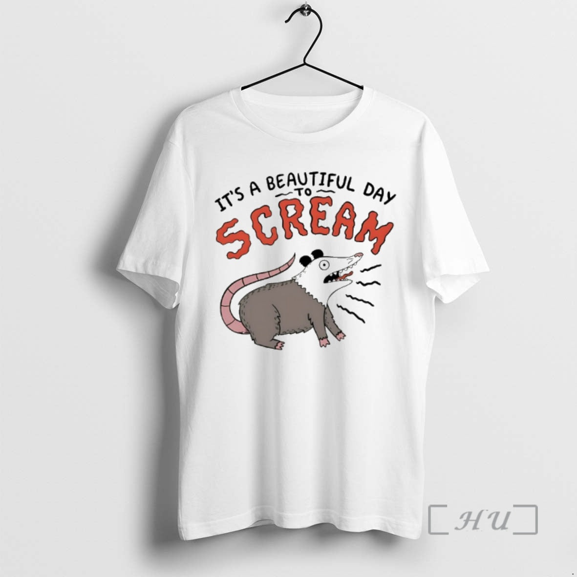 New Opossum Its A Beautiful Day To Scream T-Shirts, Hoodie, Sweatshirt | WearSparks.com
