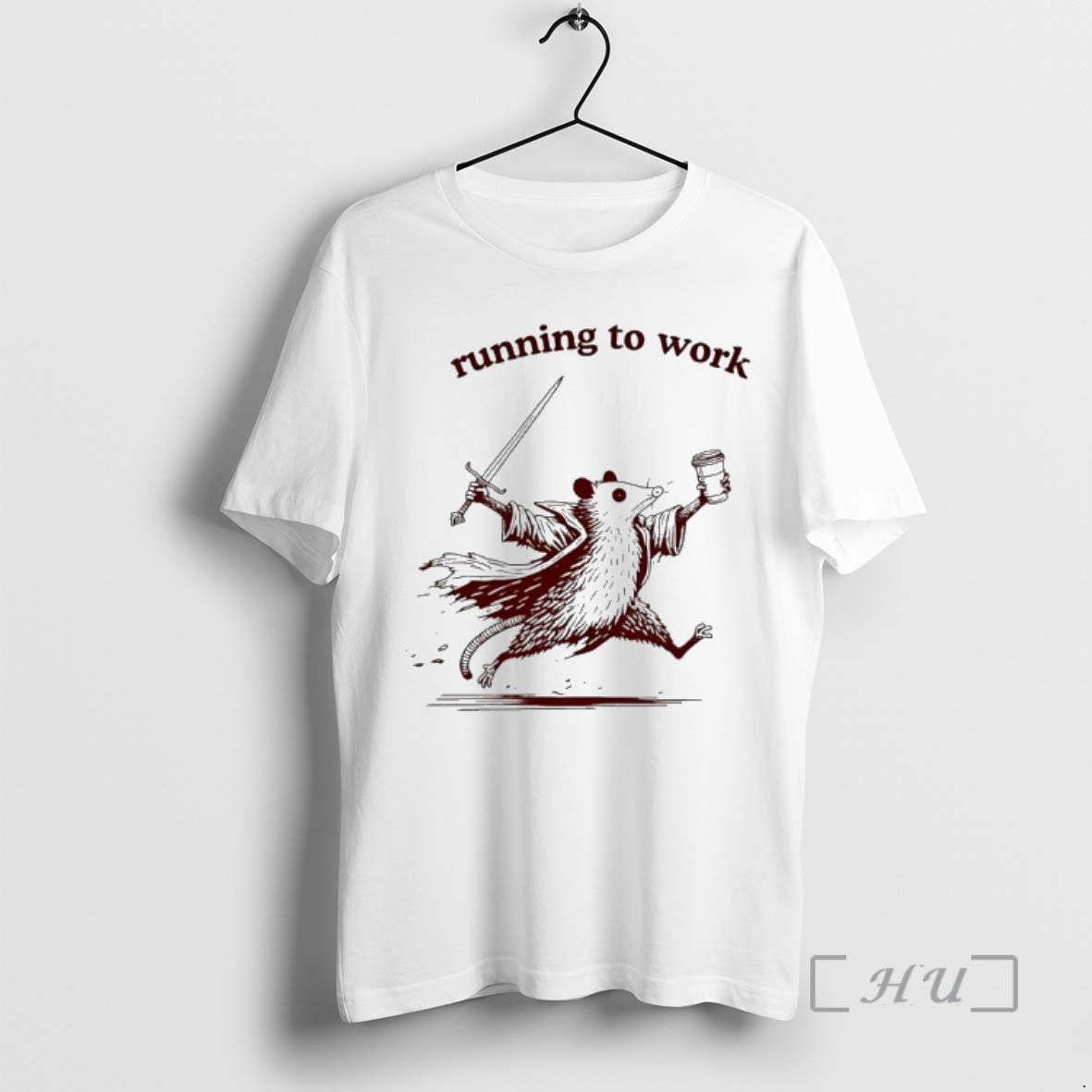 New Possum Running To Work Funny T-Shirts, Hoodie, Sweatshirt | WearSparks.com