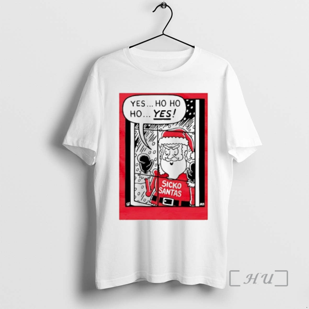 New Sicko Santa Yes Ho Ho Ho Yes Comic T-Shirts, Hoodie, Sweatshirt | WearSparks.com