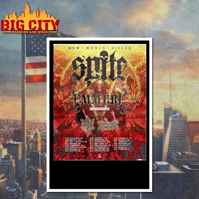 New World Killer United States Tour 2026 Spite And Emmure Shirt