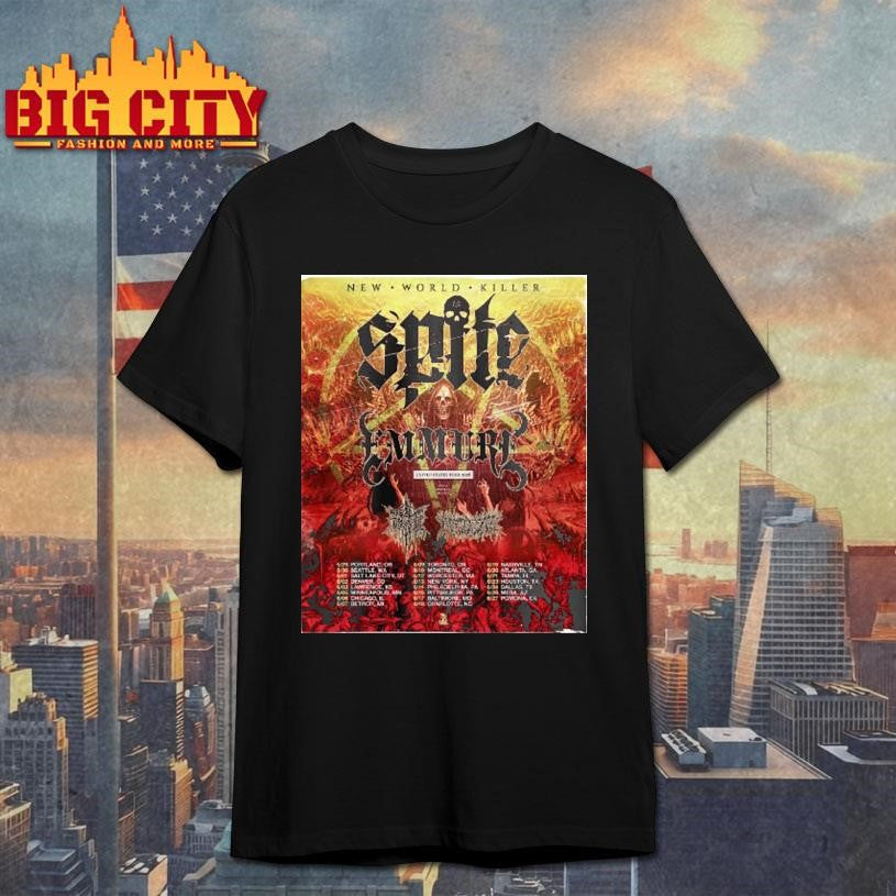 New World Killer United States Tour 2026 Spite And Emmure Shirt