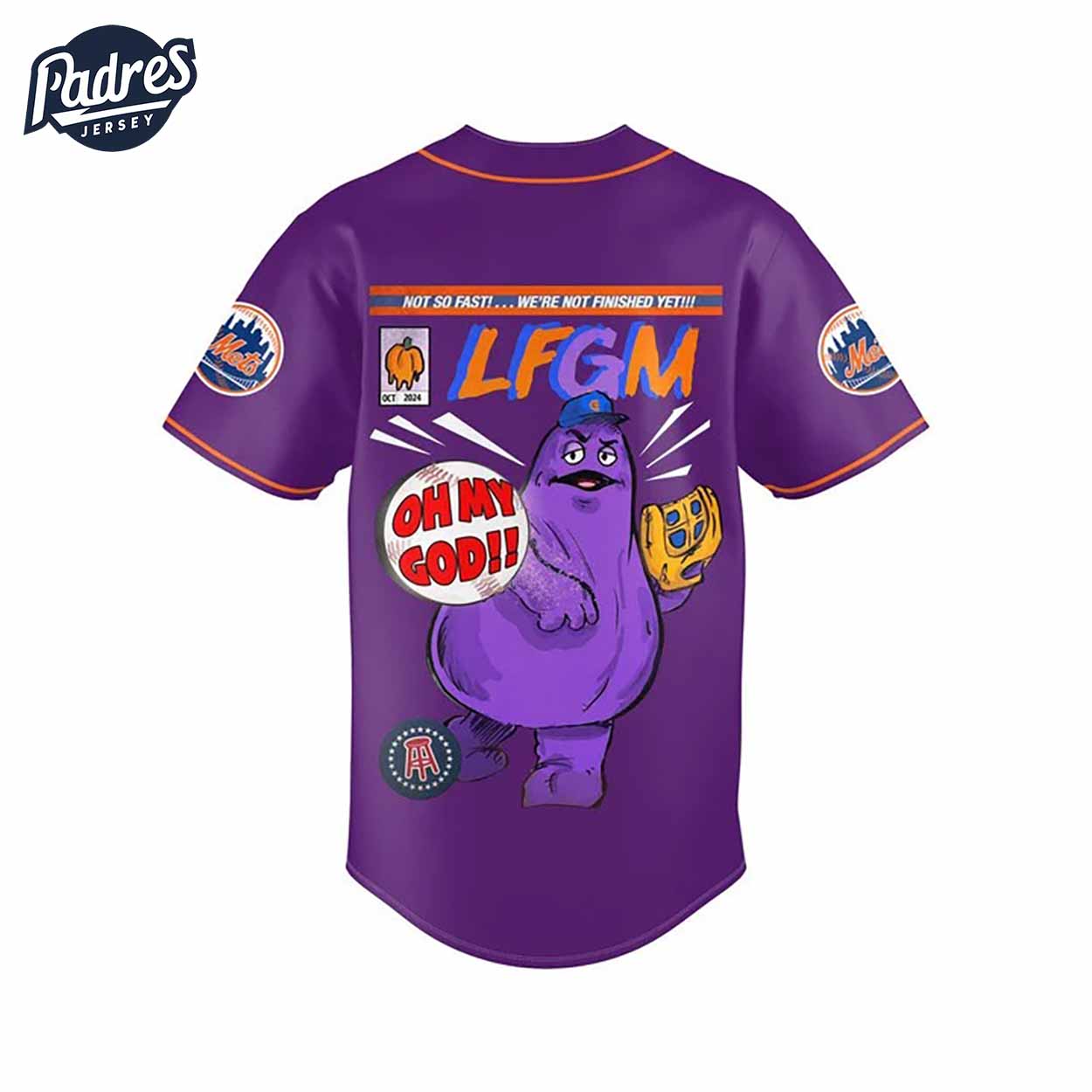 New York Mets LFGM Baseball Jersey - Padres Jersey Oasis: Elevate Your Baseball Style Game T-Shirts, Hoodie,... (Image 3)