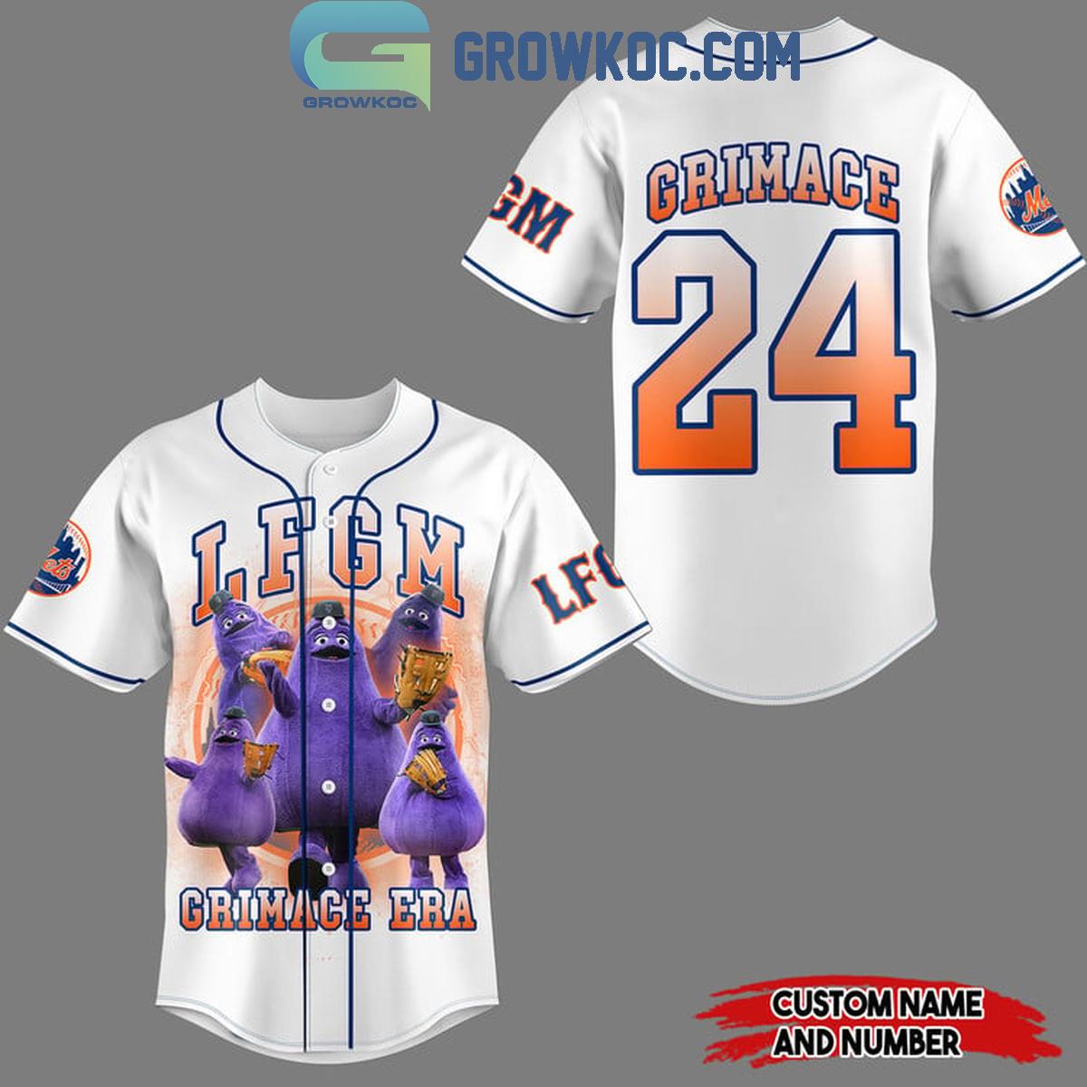 New York Mets LFGM Grimace Era Personalized Baseball Jersey
