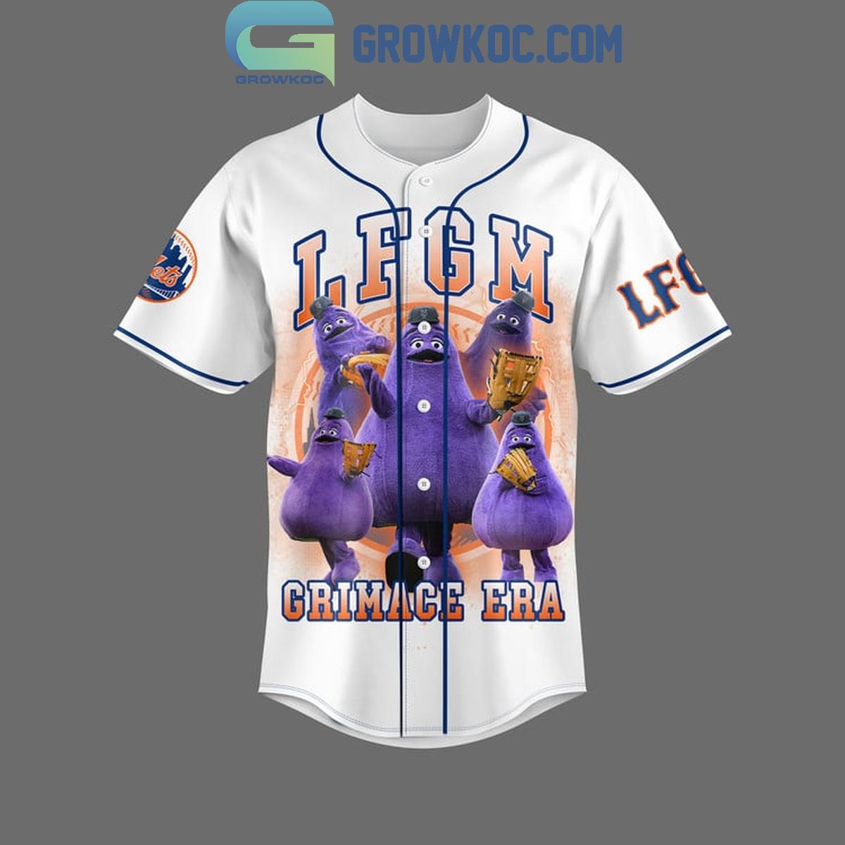 New York Mets LFGM Grimace Era Personalized Baseball Jersey